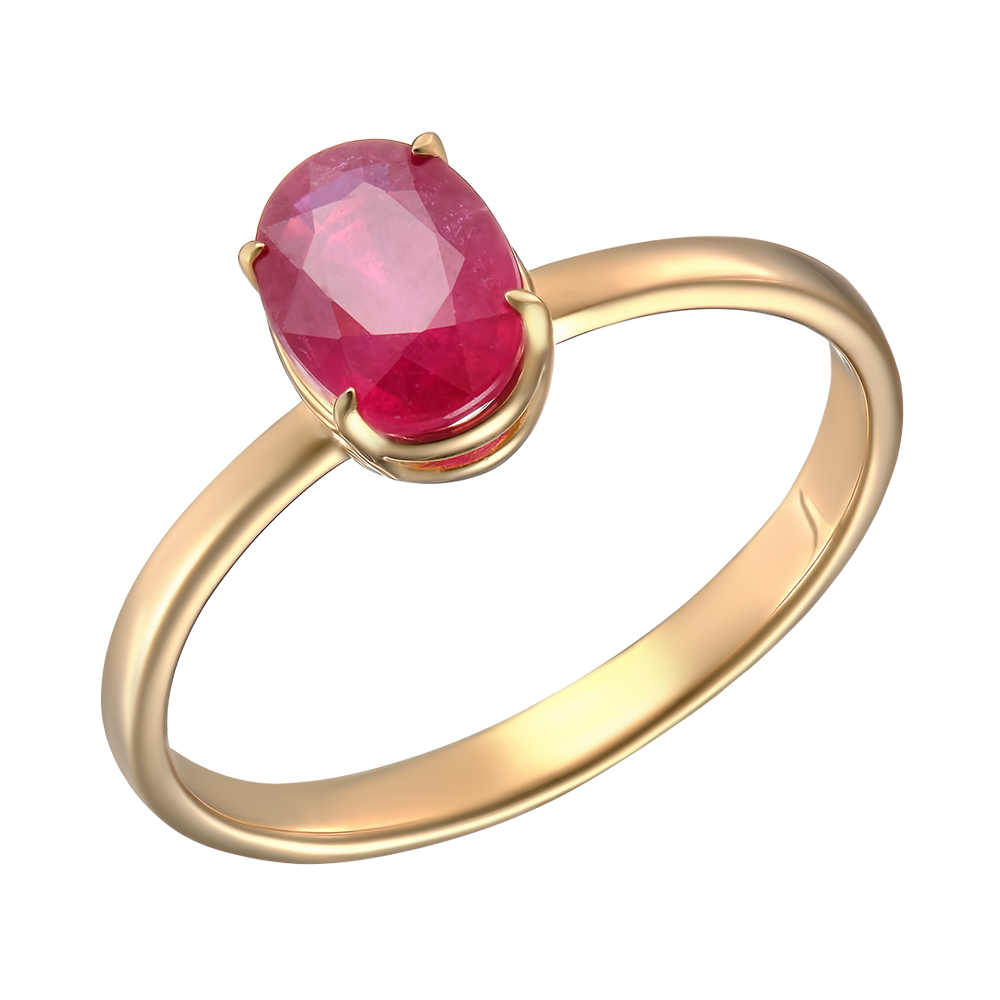 Серебряное кольцо 925 пробы; вставки 1 Рубин F/2 1,130;