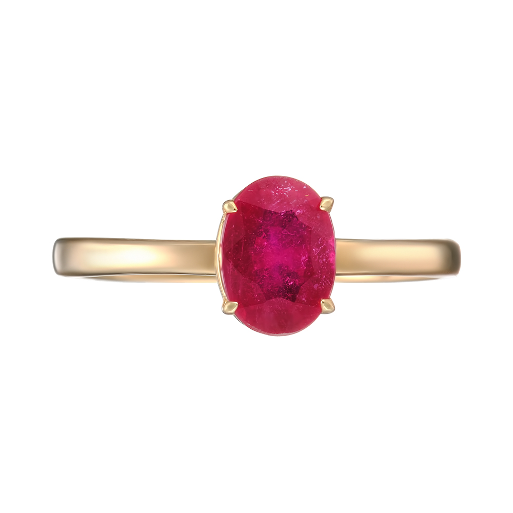 Серебряное кольцо 925 пробы; вставки 1 Рубин F/2 1,130;