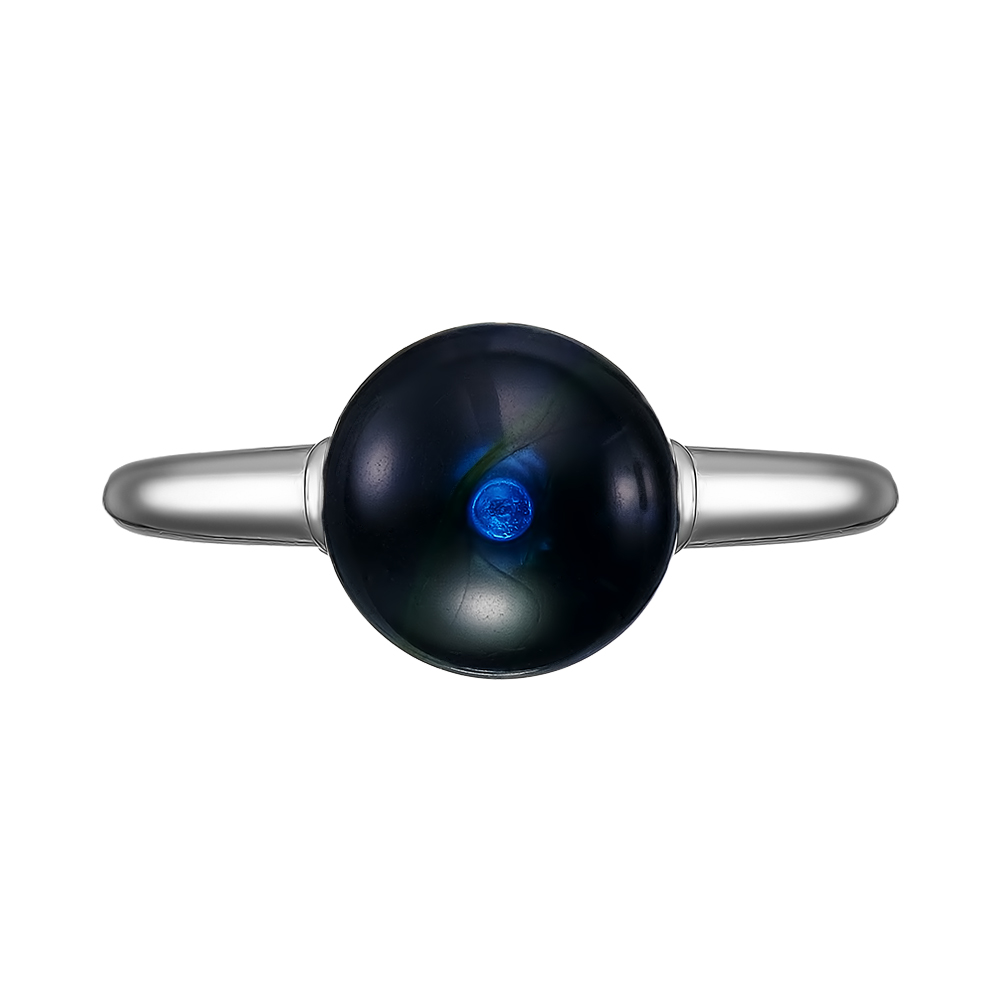 Серебряное кольцо 925 пробы; вставки 1 Янтарь;