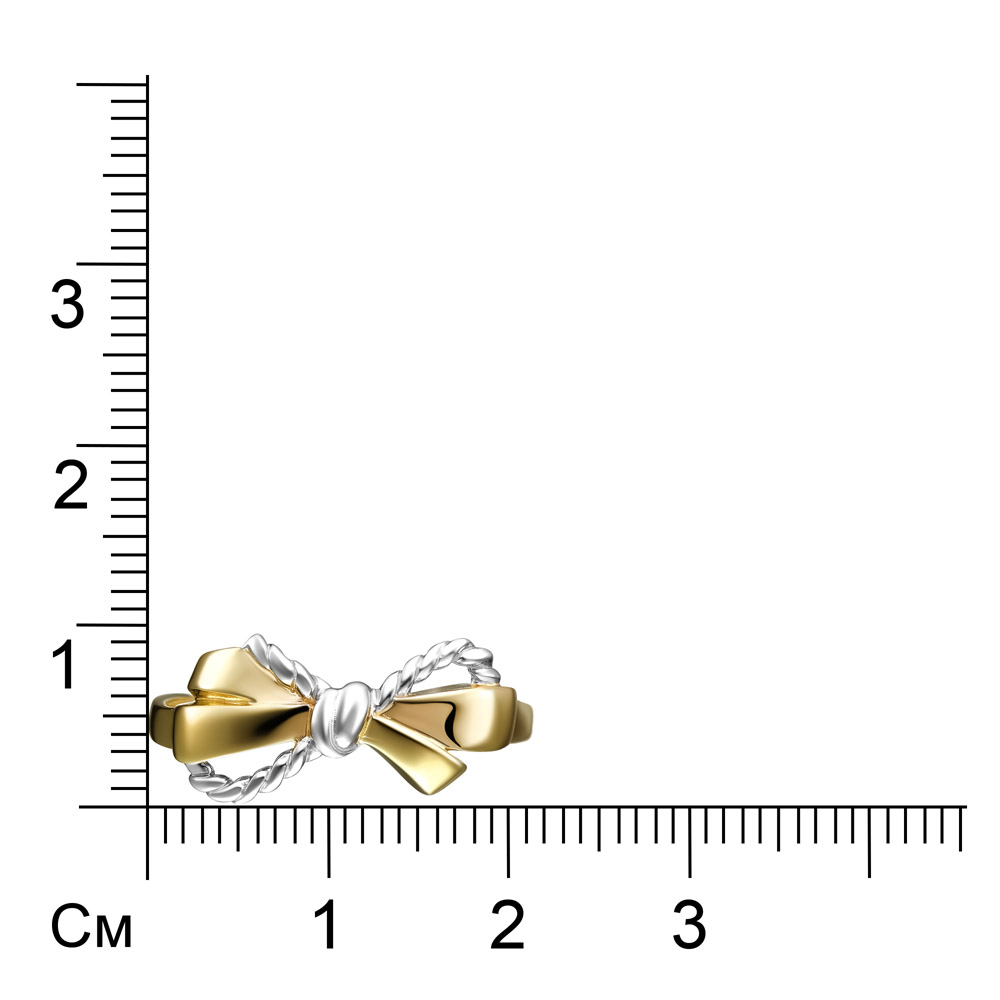 Кольцо из желтого золота "Бант"