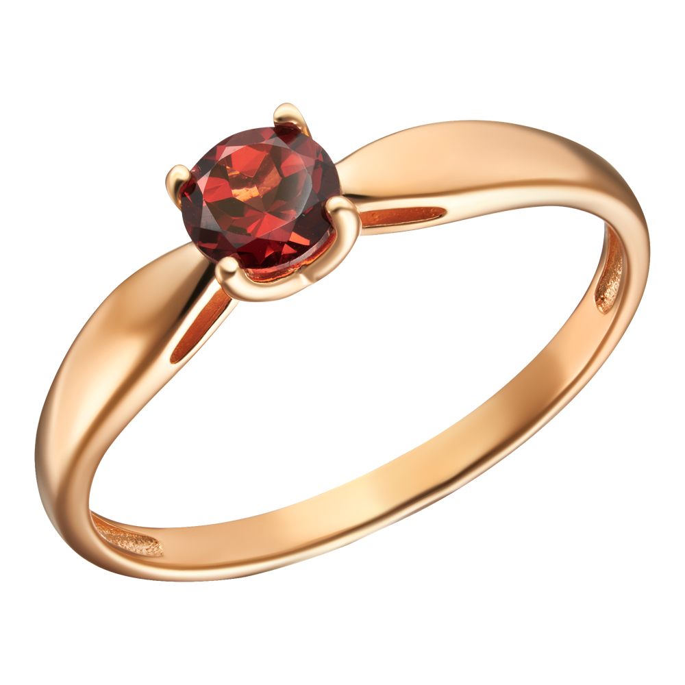 Серебряное кольцо 925 пробы; вставки 1 Гранат;