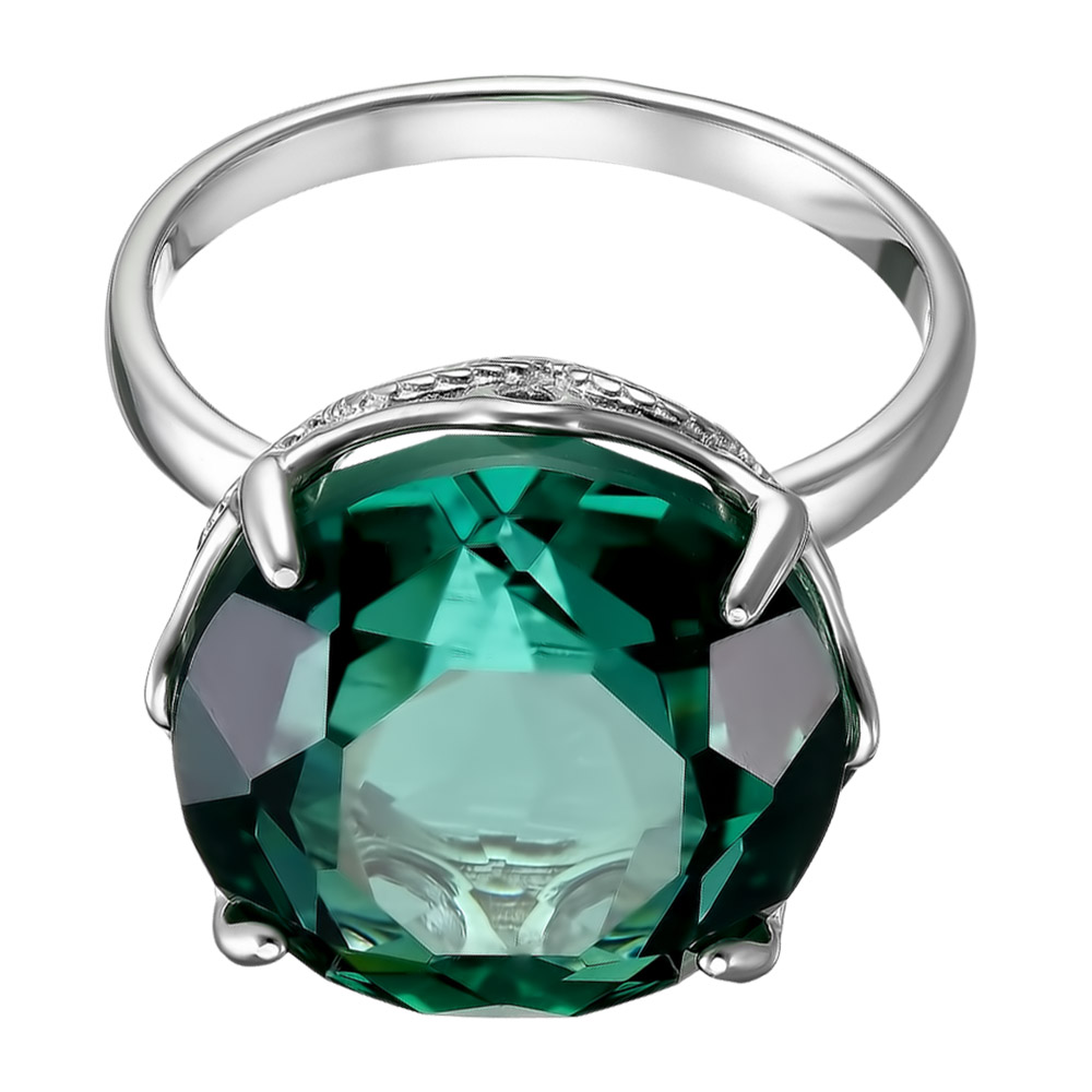 Серебряное кольцо 925 пробы; вставки 1 Празиолит;