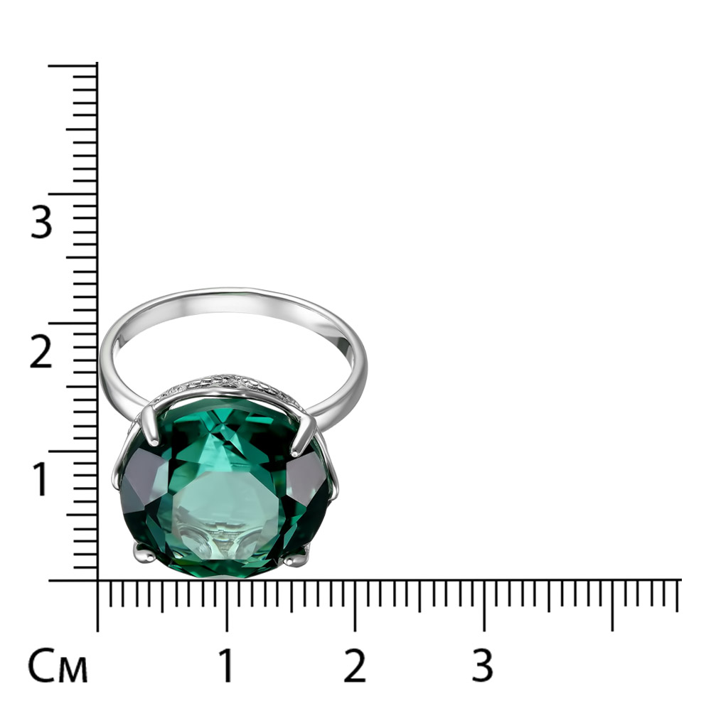 Серебряное кольцо 925 пробы; вставки 1 Празиолит;
