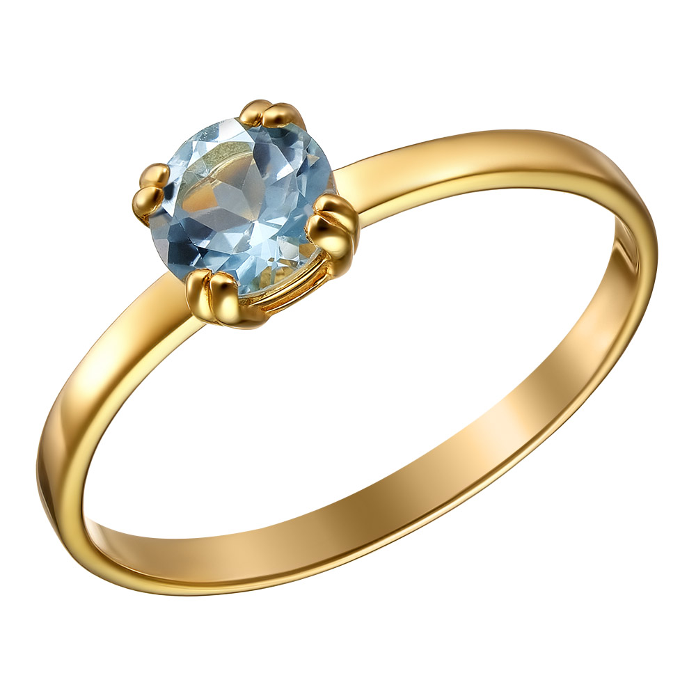 Серебряное кольцо 925 пробы; вставки 1 Топаз;