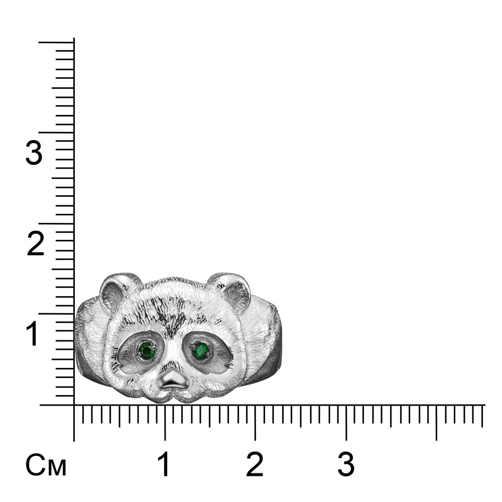 Серебряное кольцо с фианитами "Медвежонок"