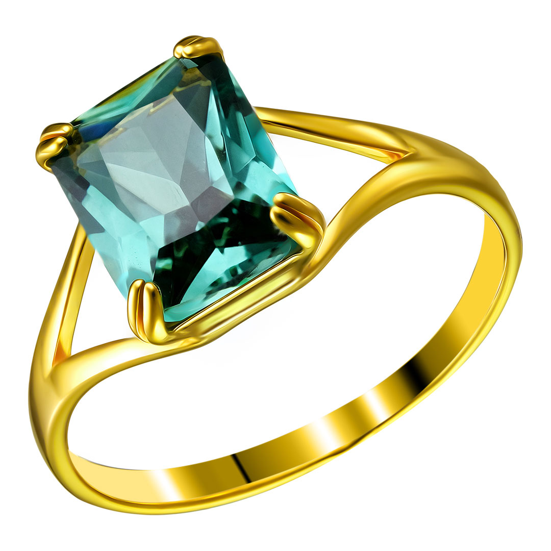 Серебряное кольцо 925 пробы; вставки 1 Празиолит;