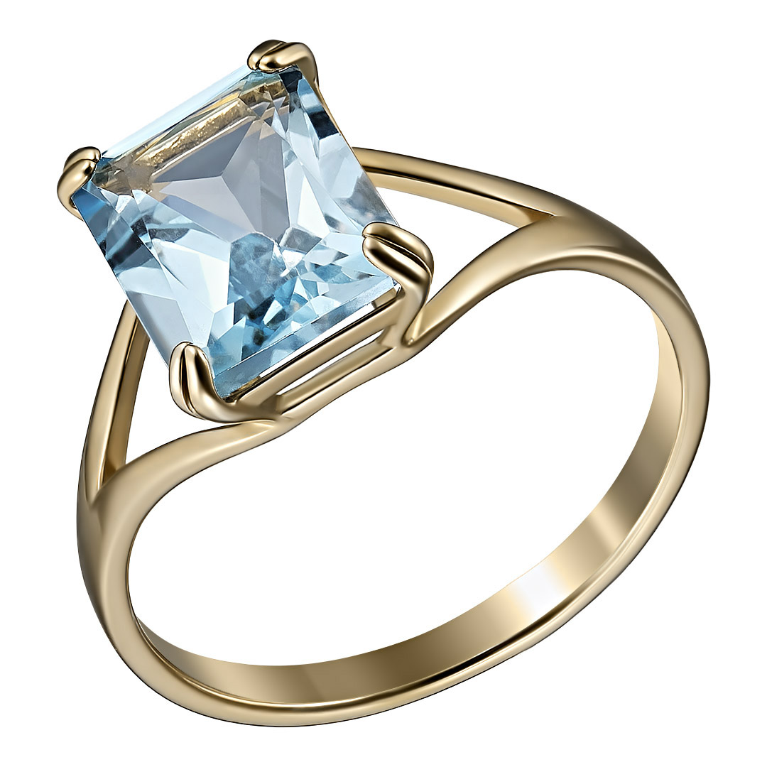 Серебряное кольцо 925 пробы; вставки 1 Топаз;