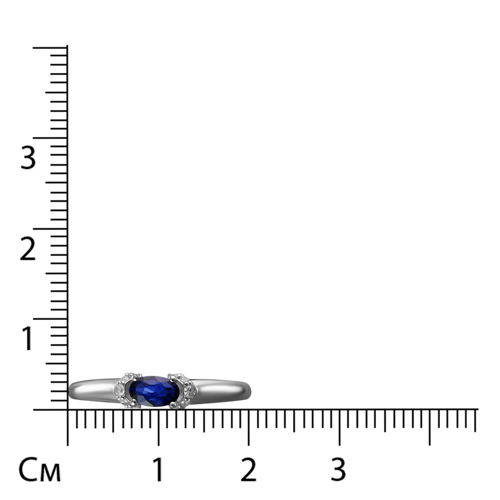 Кольцо из белого золота с сапфиром