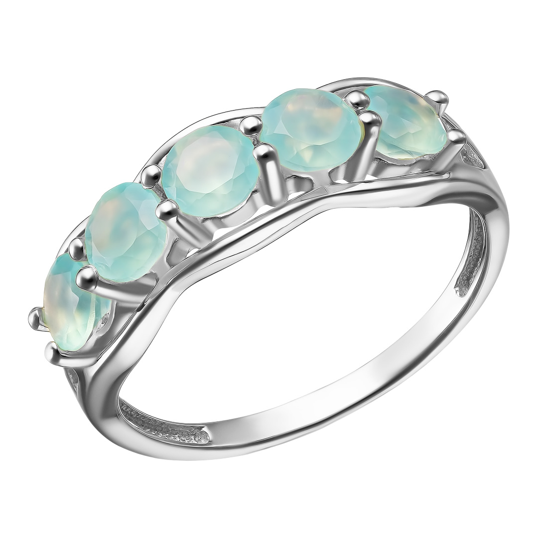 Серебряное кольцо с агатами
