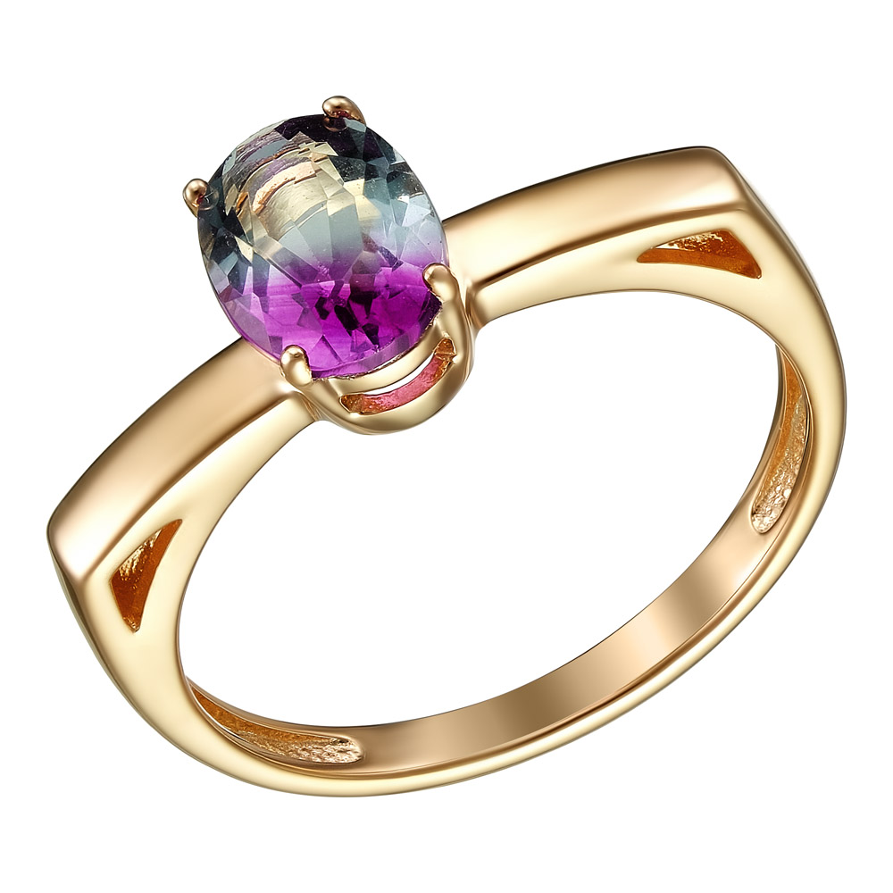 Серебряное кольцо 925 пробы; вставки 1 Флюорит;