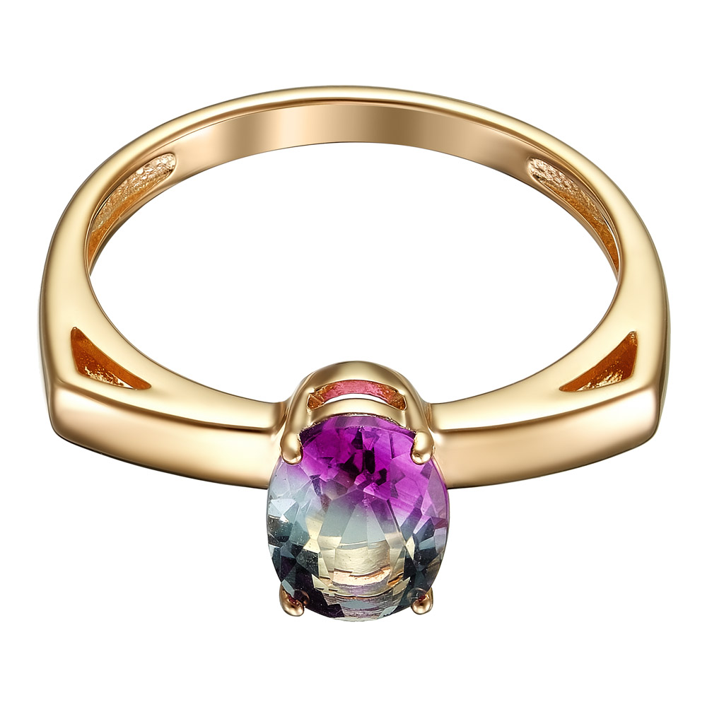 Серебряное кольцо 925 пробы; вставки 1 Флюорит;