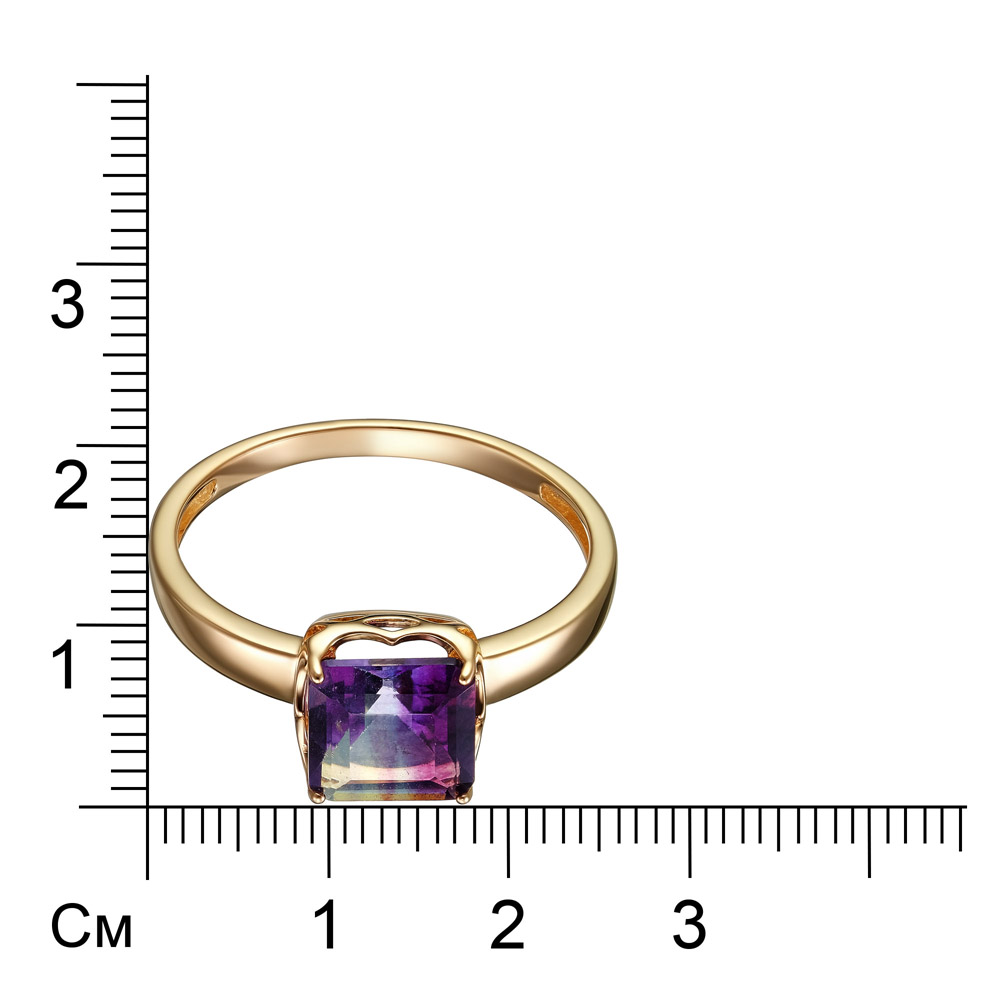 Серебряное кольцо 925 пробы; вставки 1 Флюорит;