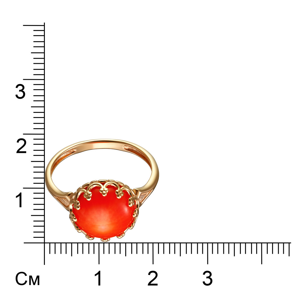 Серебряное кольцо с кораллом