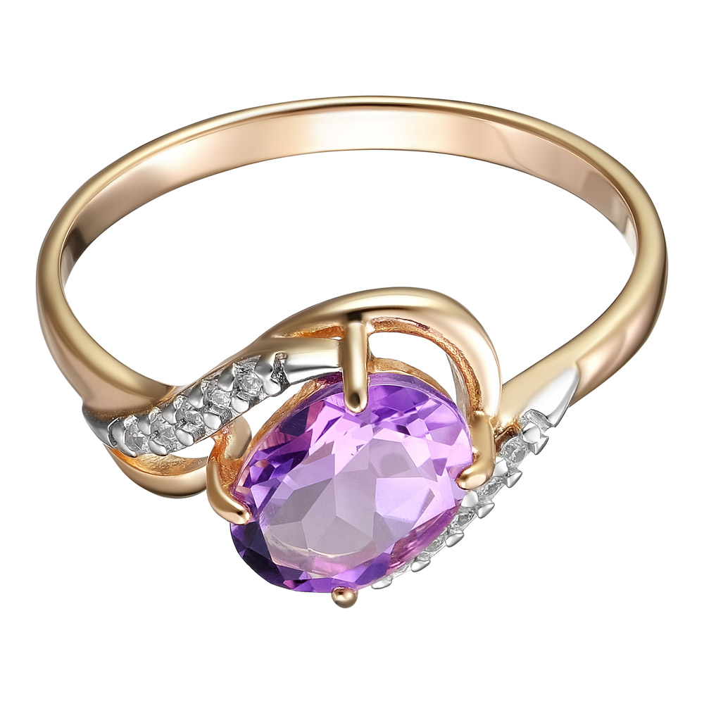 Серебряное кольцо с аметистом