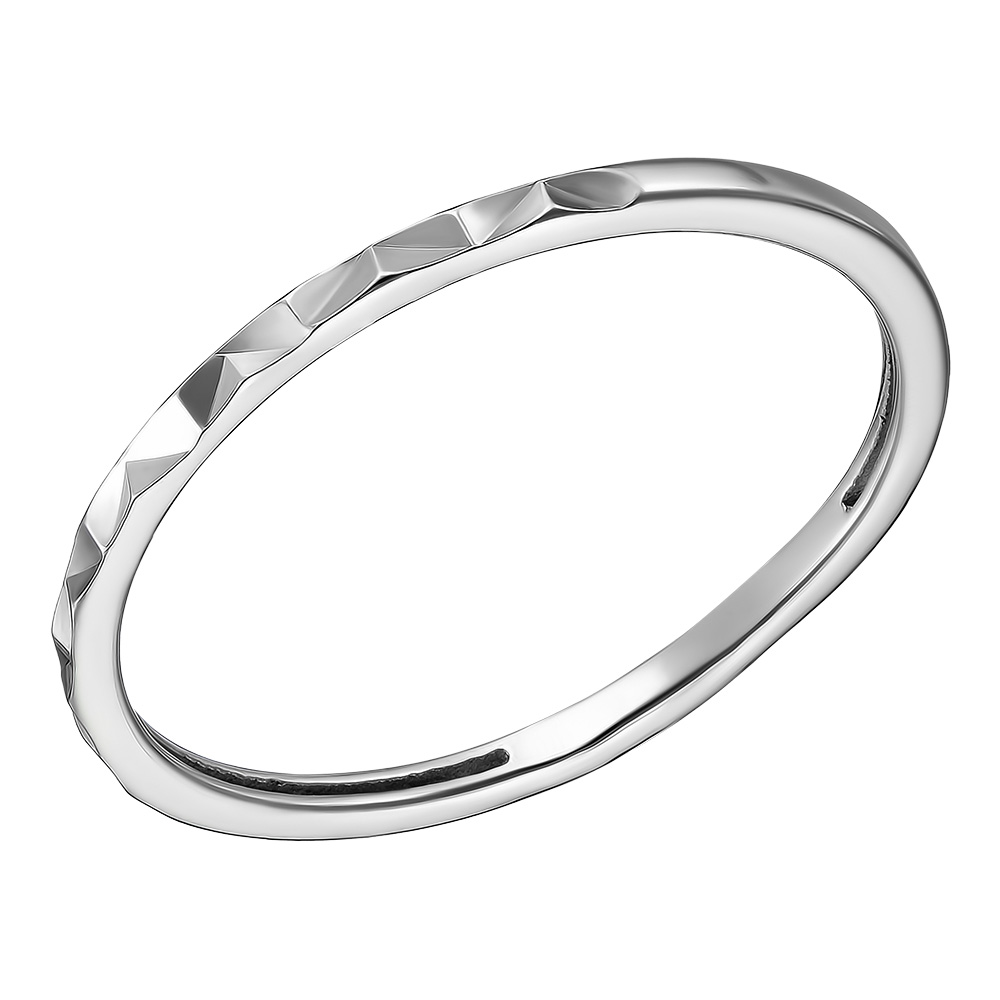 Серебряное кольцо 925 пробы; с алмазной обработкой;