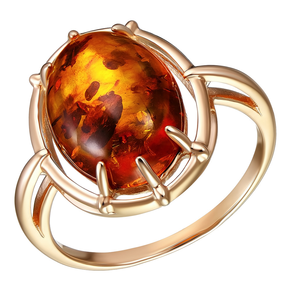 Серебряное кольцо 925 пробы; вставки 1 Янтарь пресс.;