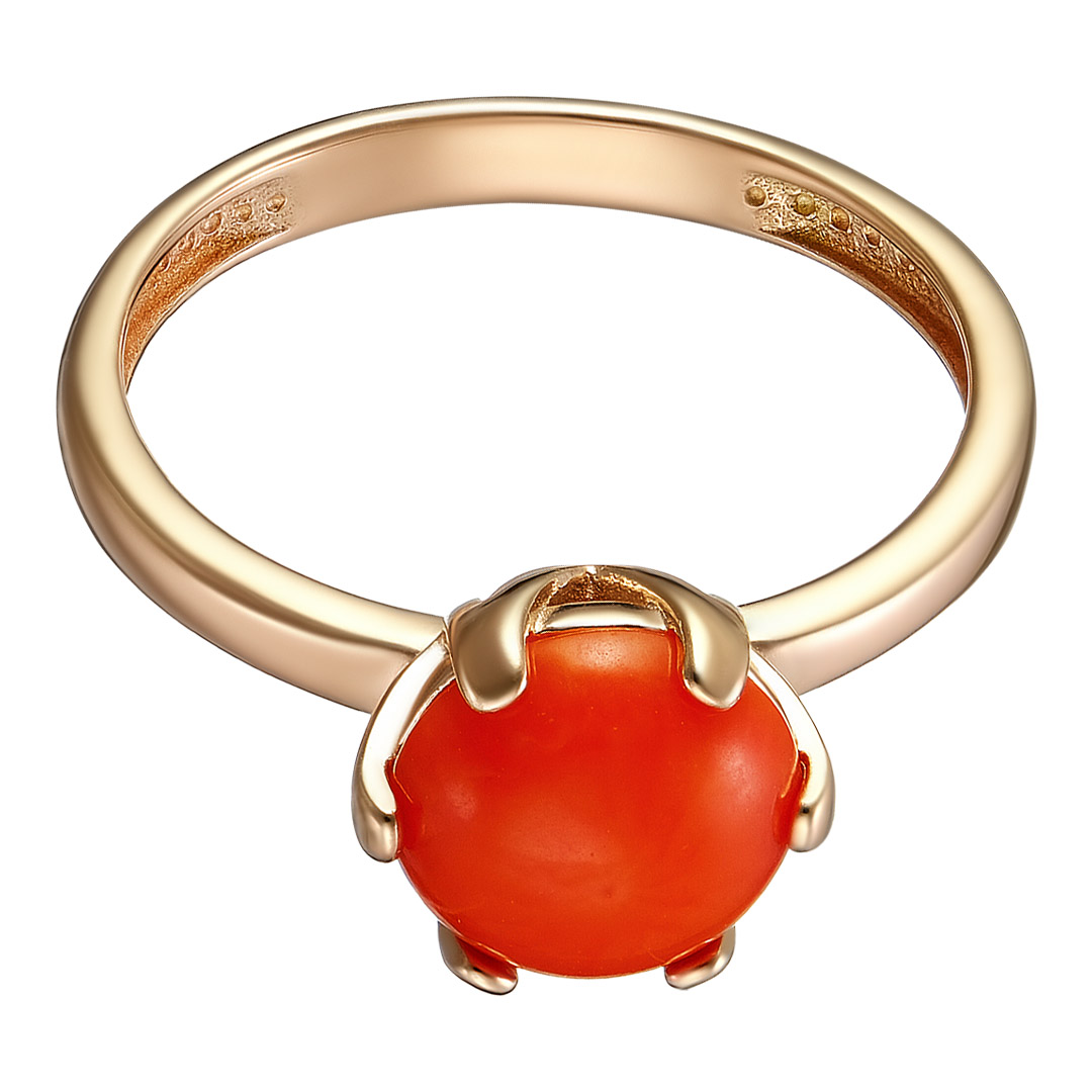 Серебряное кольцо с кораллом