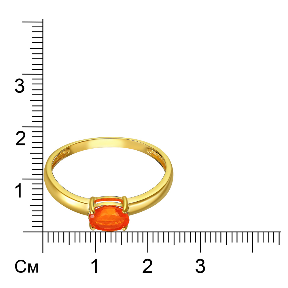 Серебряное кольцо с огненным опалом