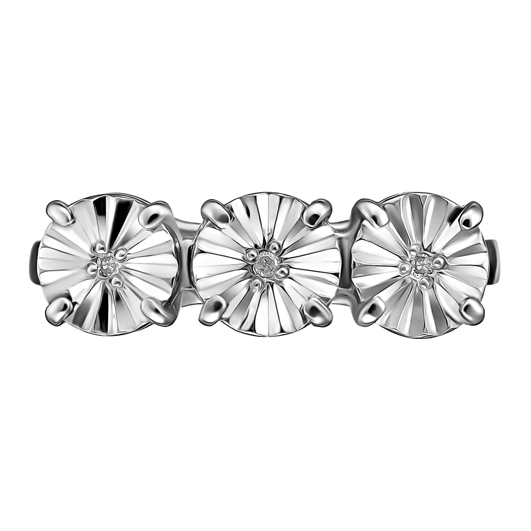 Серебряное кольцо 925 пробы; вставки 3 Бр.Кр-17 0,015 2/3;