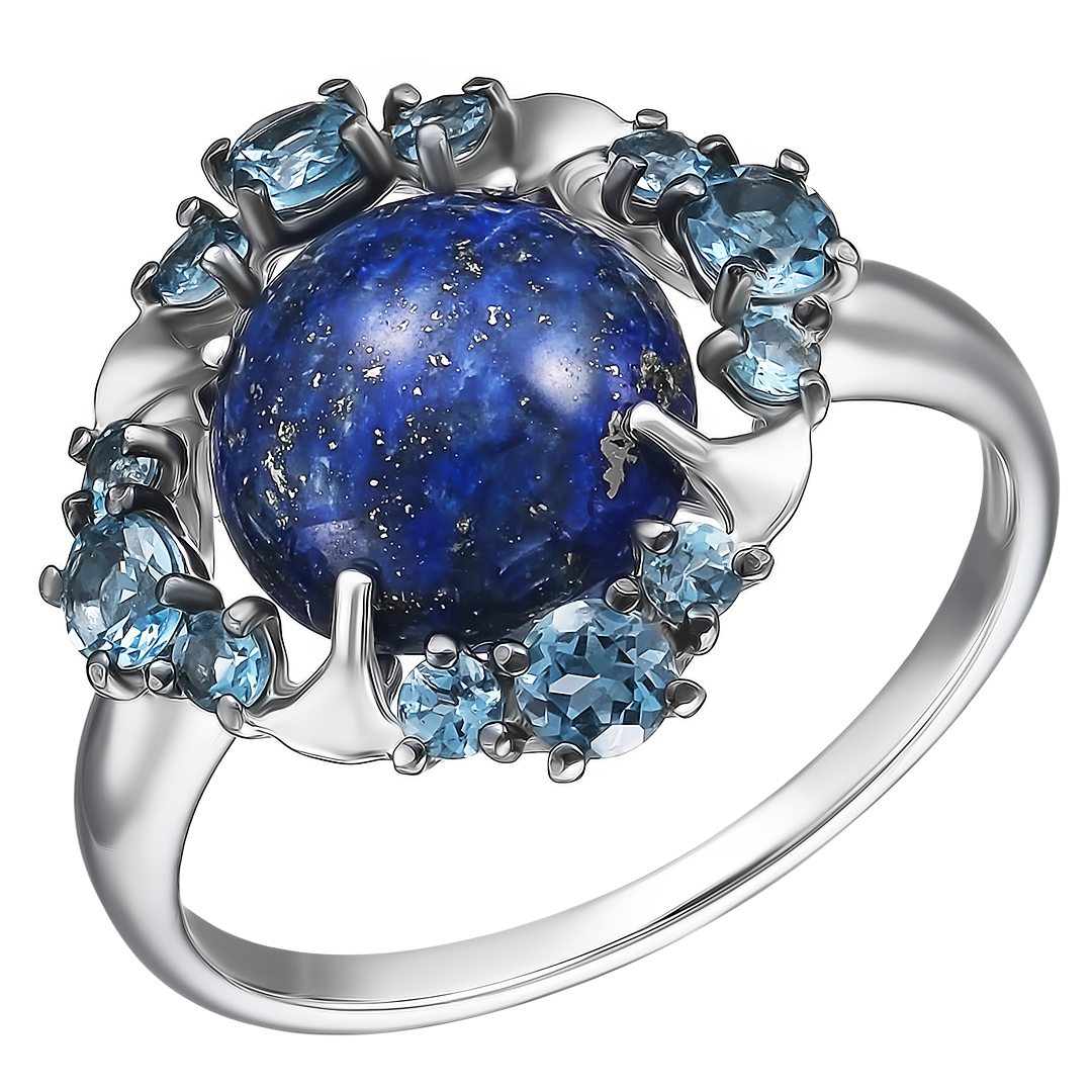 Серебряное кольцо с ляписом