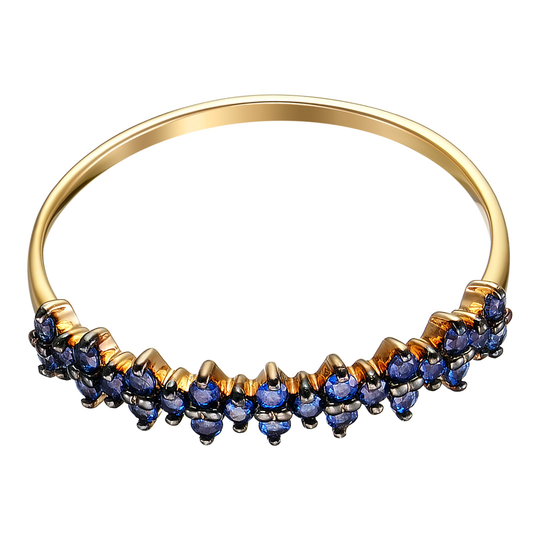 Кольцо из золота с топазами Swarovski кашмир
