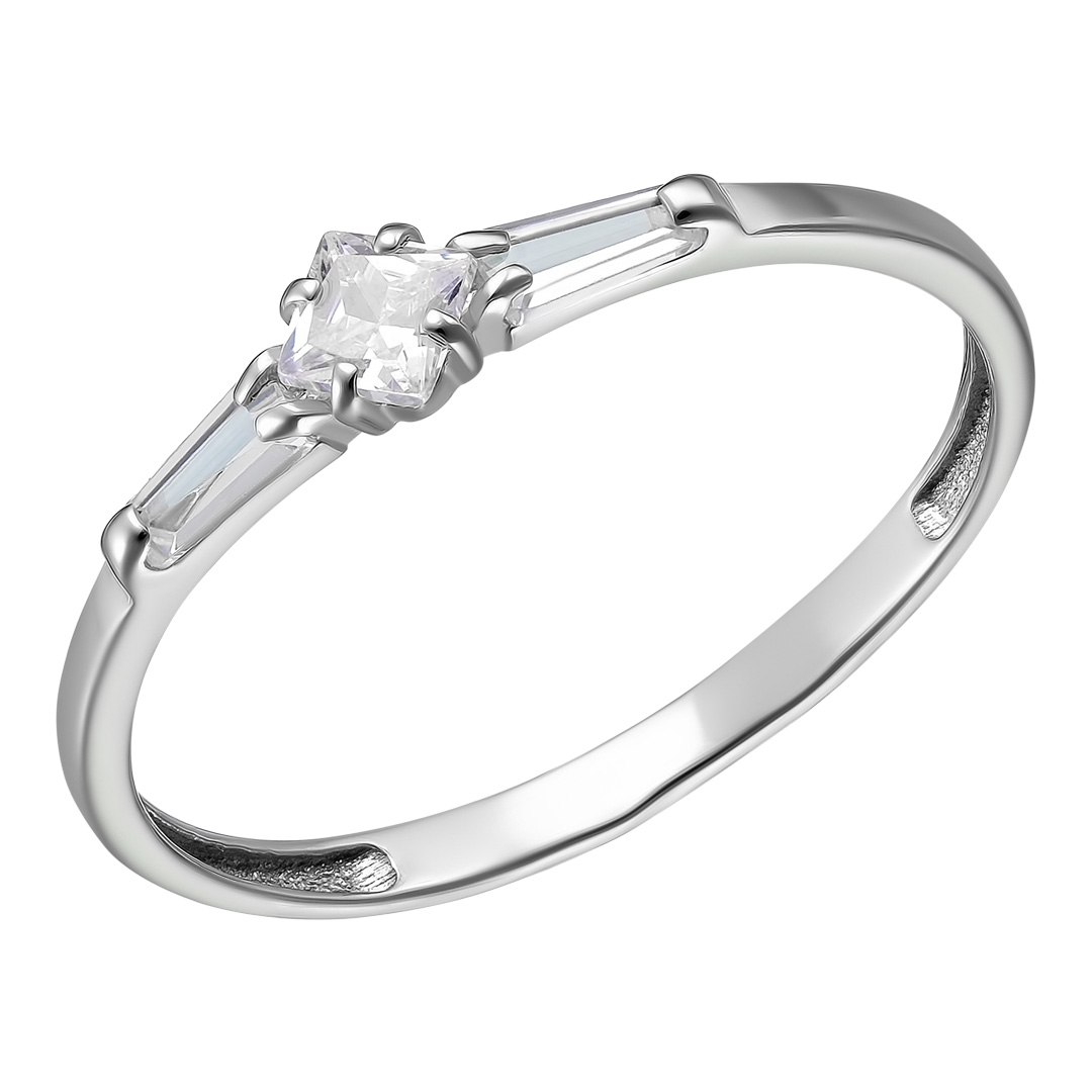 Серебряное кольцо с кубическим цирконием