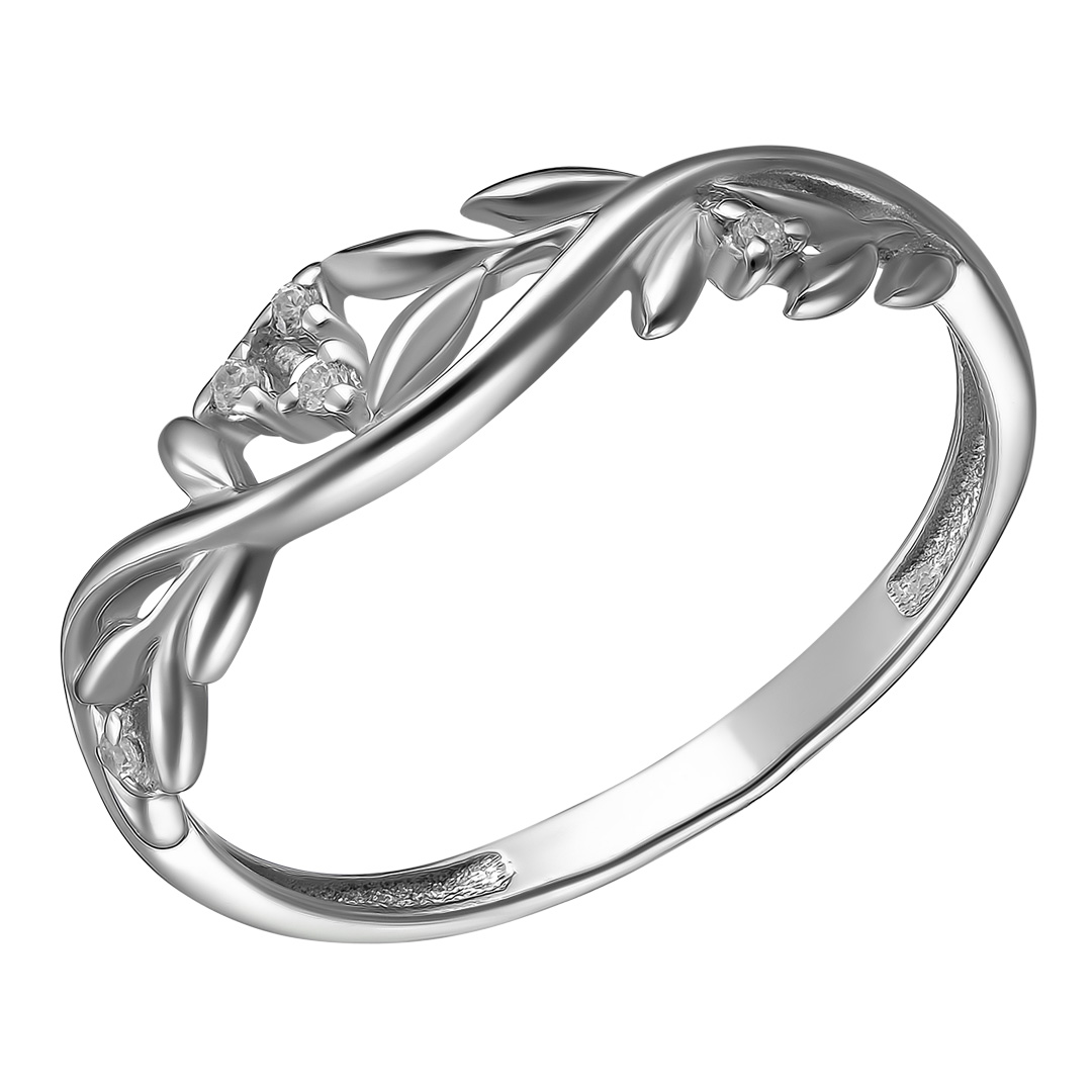 Серебряное кольцо с кубическим цирконием