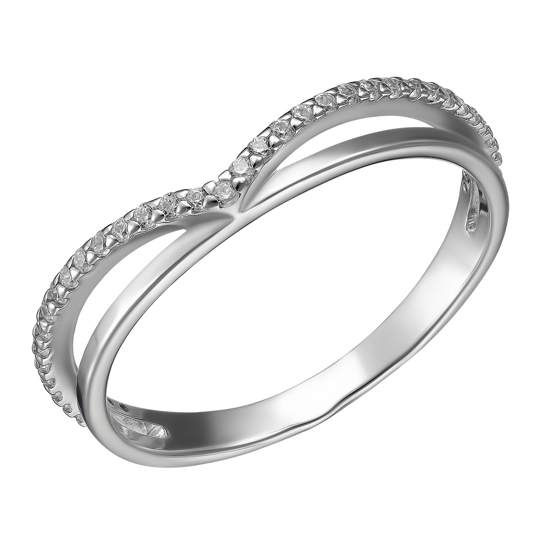 Серебряное кольцо с кубическим цирконием