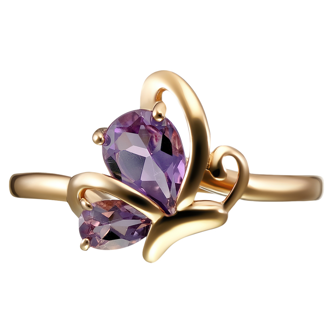 Серебряное кольцо с аметистами