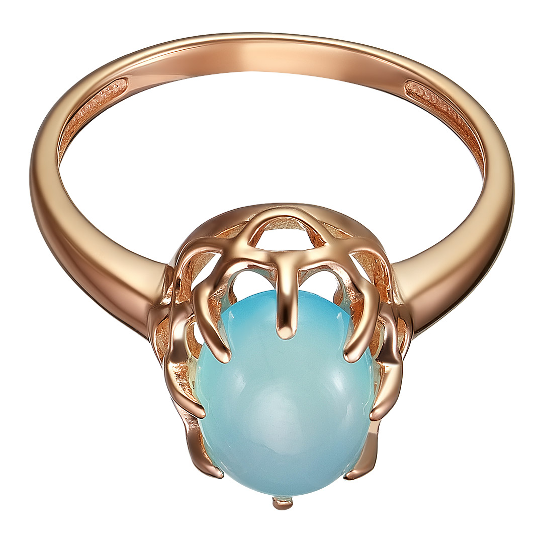 Серебряное кольцо 925 пробы; вставки 1 Халцедон;