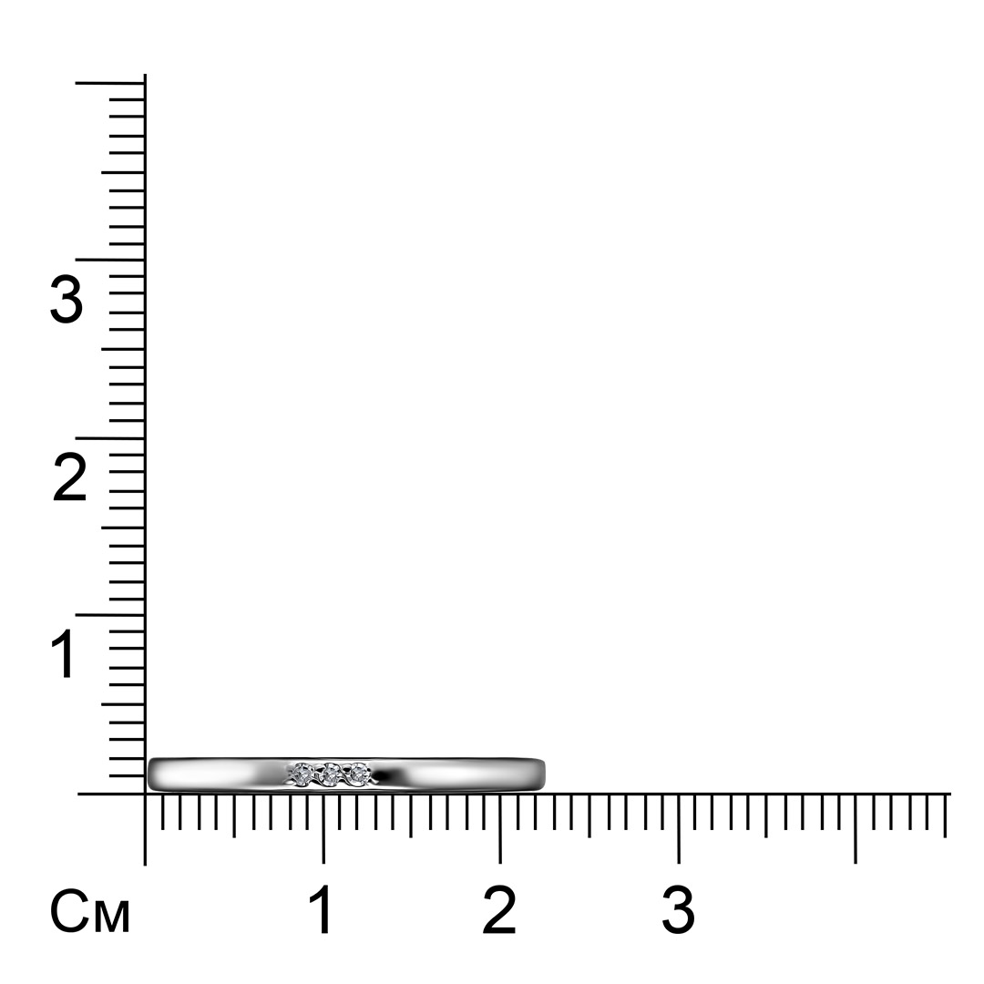 Серебряное кольцо 925 пробы; вставки 3 Бр.Кр-17 0,023 2/3A;