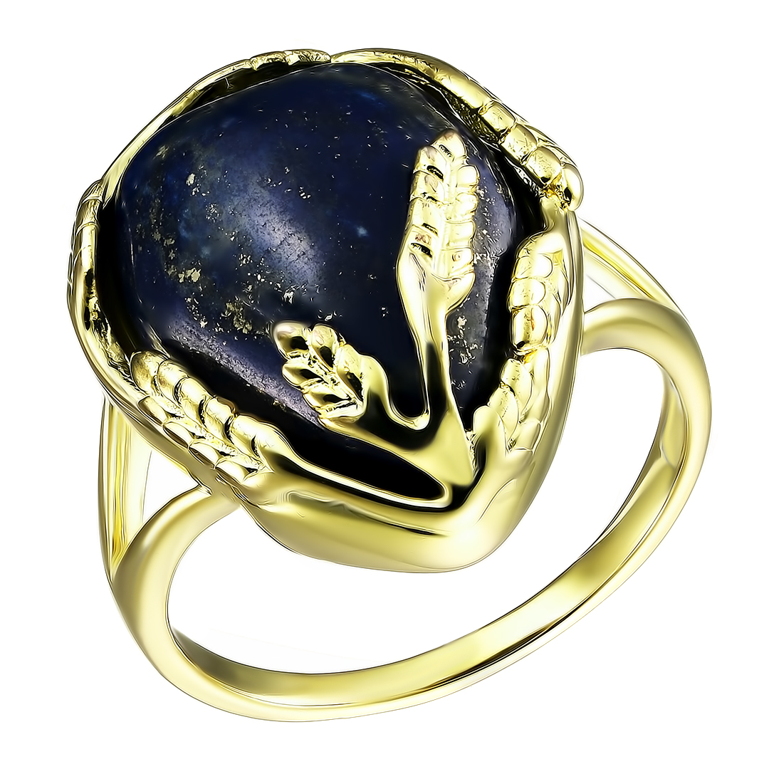 Серебряное кольцо 925 пробы; вставки 1 Лазурит;