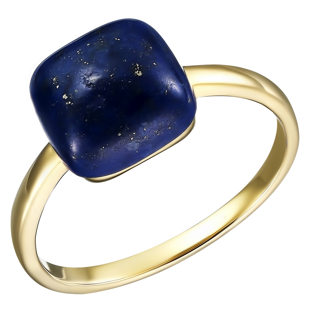 Серебряное кольцо 925 пробы; вставки 1 Лазурит;