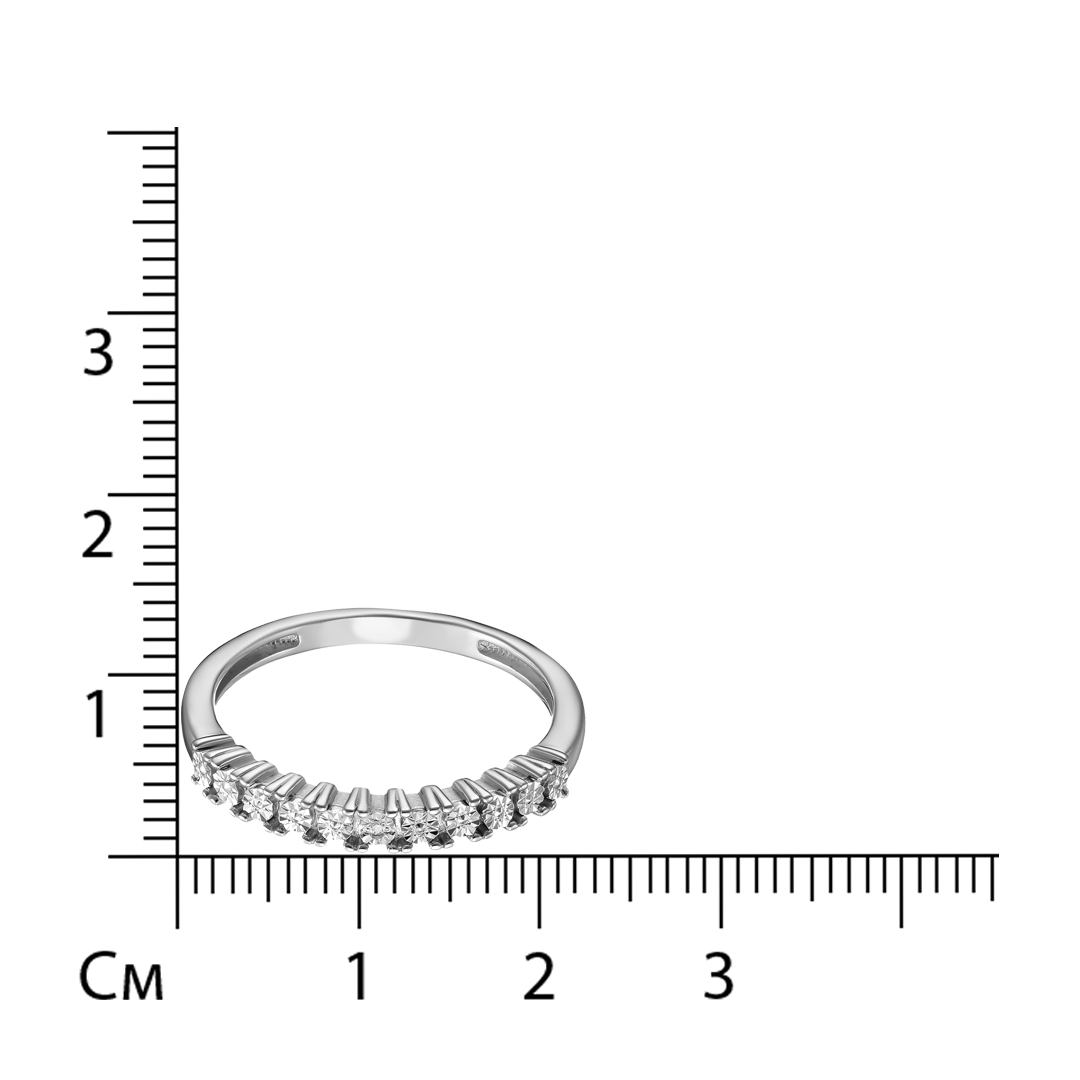 Серебряное кольцо 925 пробы; с алмазной обработкой; вставки 1 Бр.Кр-17 0,004 2/3A;