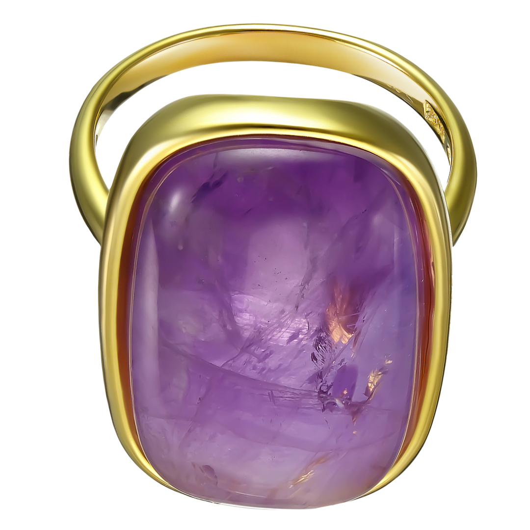 Серебряное кольцо 925 пробы; вставки 1 Аметист;
