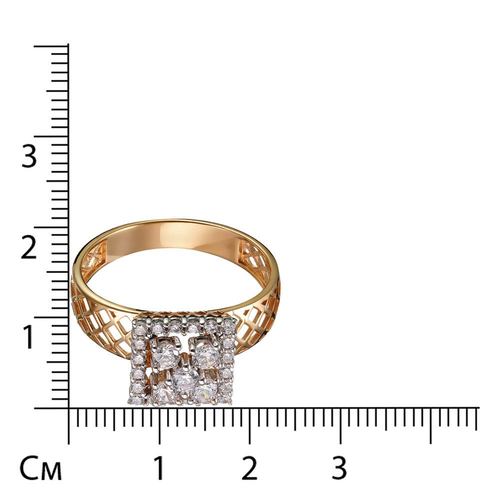 Серебряное кольцо 925 пробы; вставки 25 Фианит бесцв.;