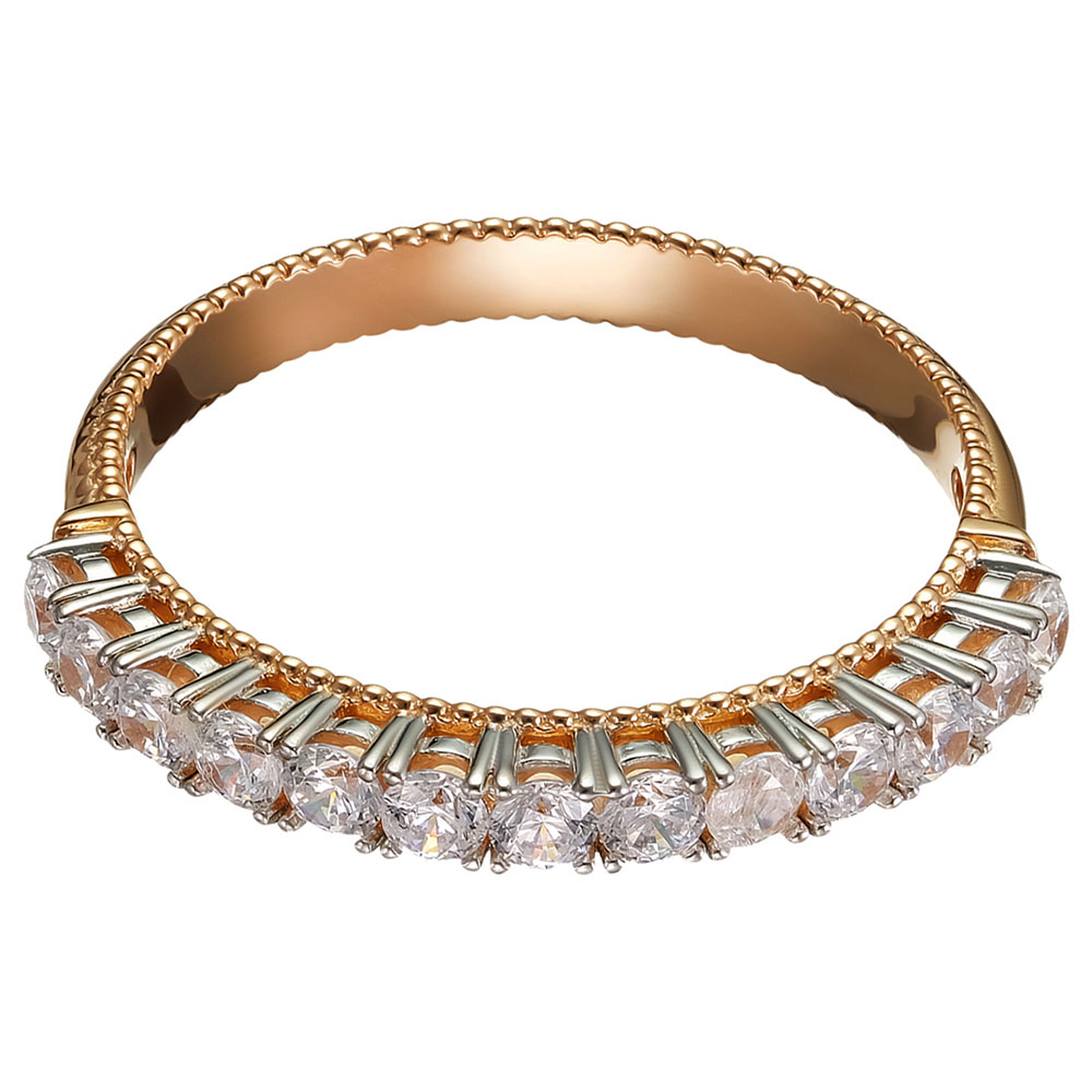 Серебряное кольцо 925 пробы; вставки 13 Фианит бесцв.;