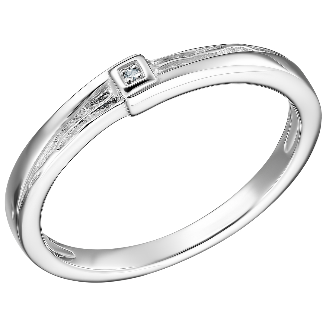 Серебряное кольцо 925 пробы; вставки 1 Бр.Кр-17 0,004 2/3A;