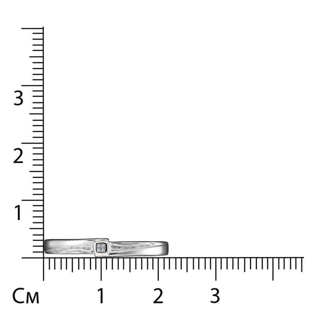Серебряное кольцо 925 пробы; вставки 1 Бр.Кр-17 0,004 2/3A;