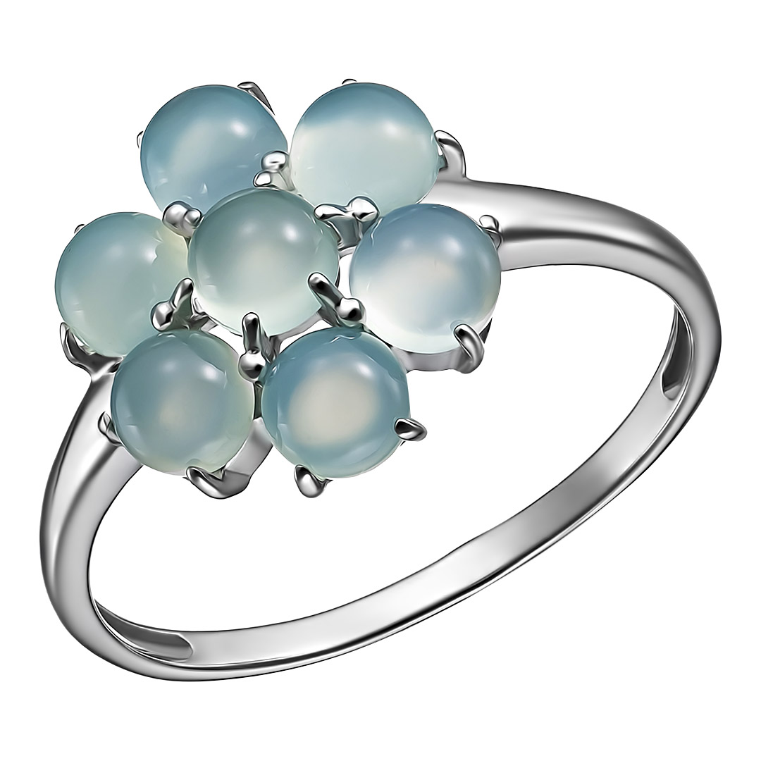 Серебряное кольцо 925 пробы; вставки 7 Агат;