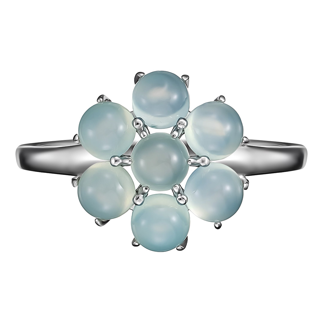 Серебряное кольцо 925 пробы; вставки 7 Агат;