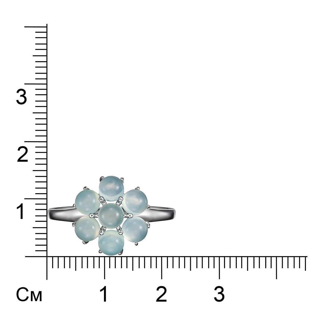 Серебряное кольцо 925 пробы; вставки 7 Агат;