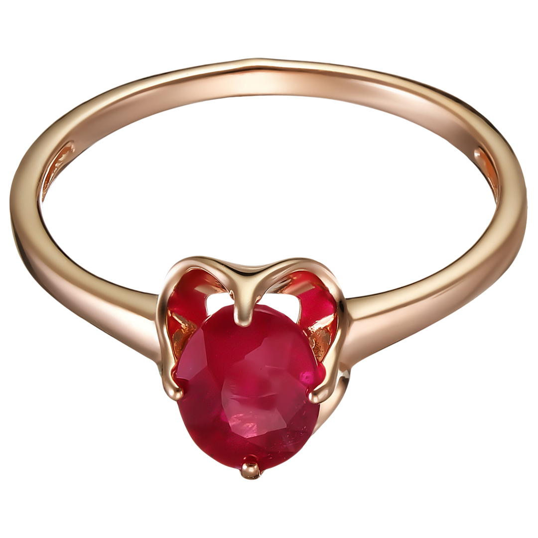 Серебряное кольцо 925 пробы; вставки 1 Рубин F/2 1,797;