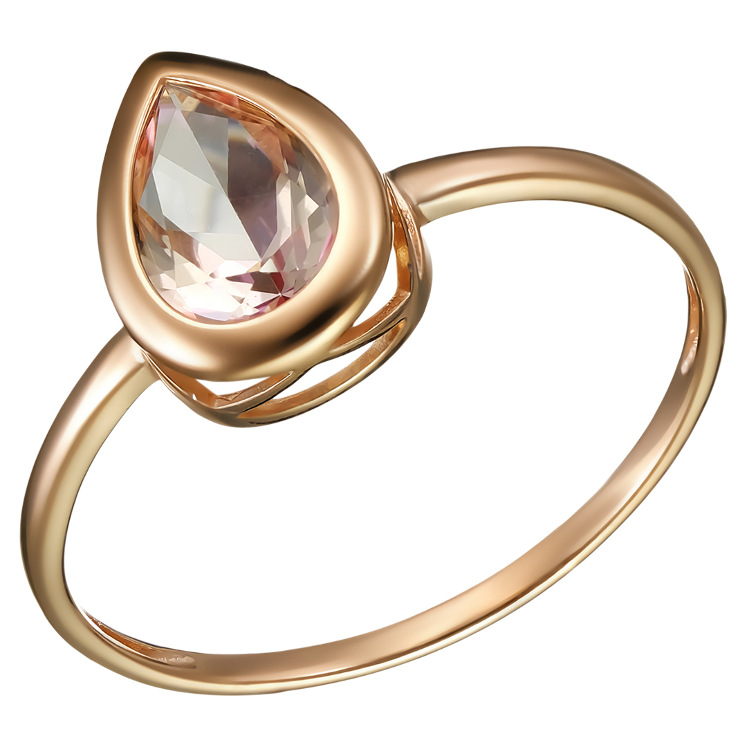 Серебряное кольцо 925 пробы; вставки 1 Топаз SWAROVSKI;
