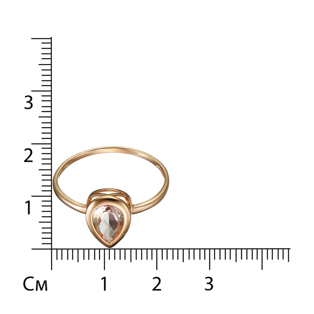 Серебряное кольцо 925 пробы; вставки 1 Топаз SWAROVSKI;
