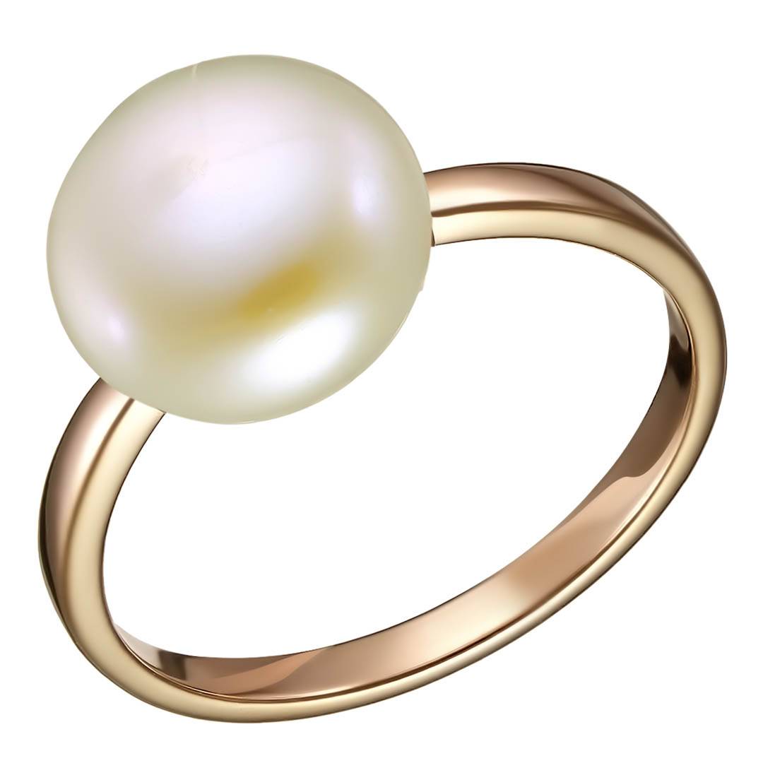 Серебряное кольцо 925 пробы; вставки 1 Жемчуг преснов.культ. белый;
