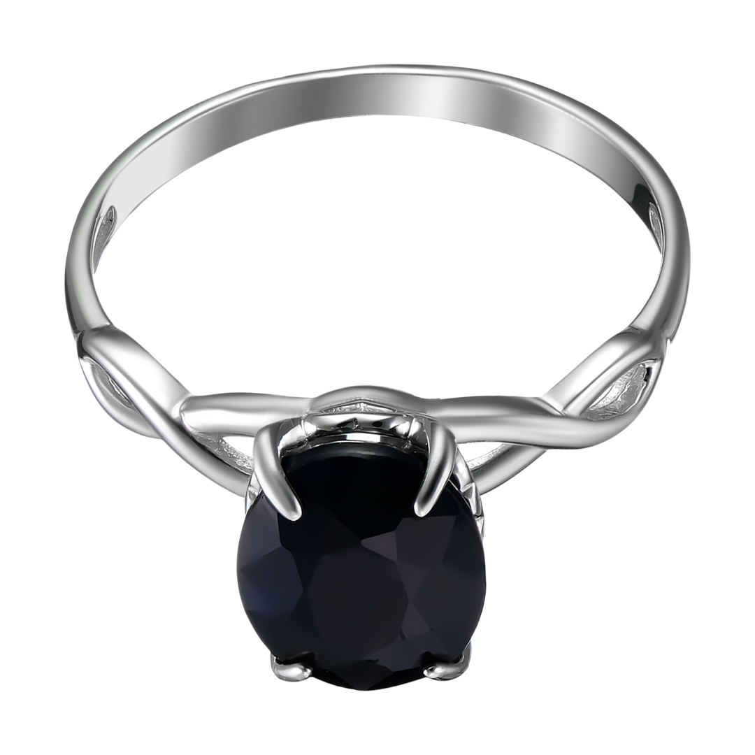 Серебряное кольцо 925 пробы; вставки 1 Сапфир 3,74 U/2