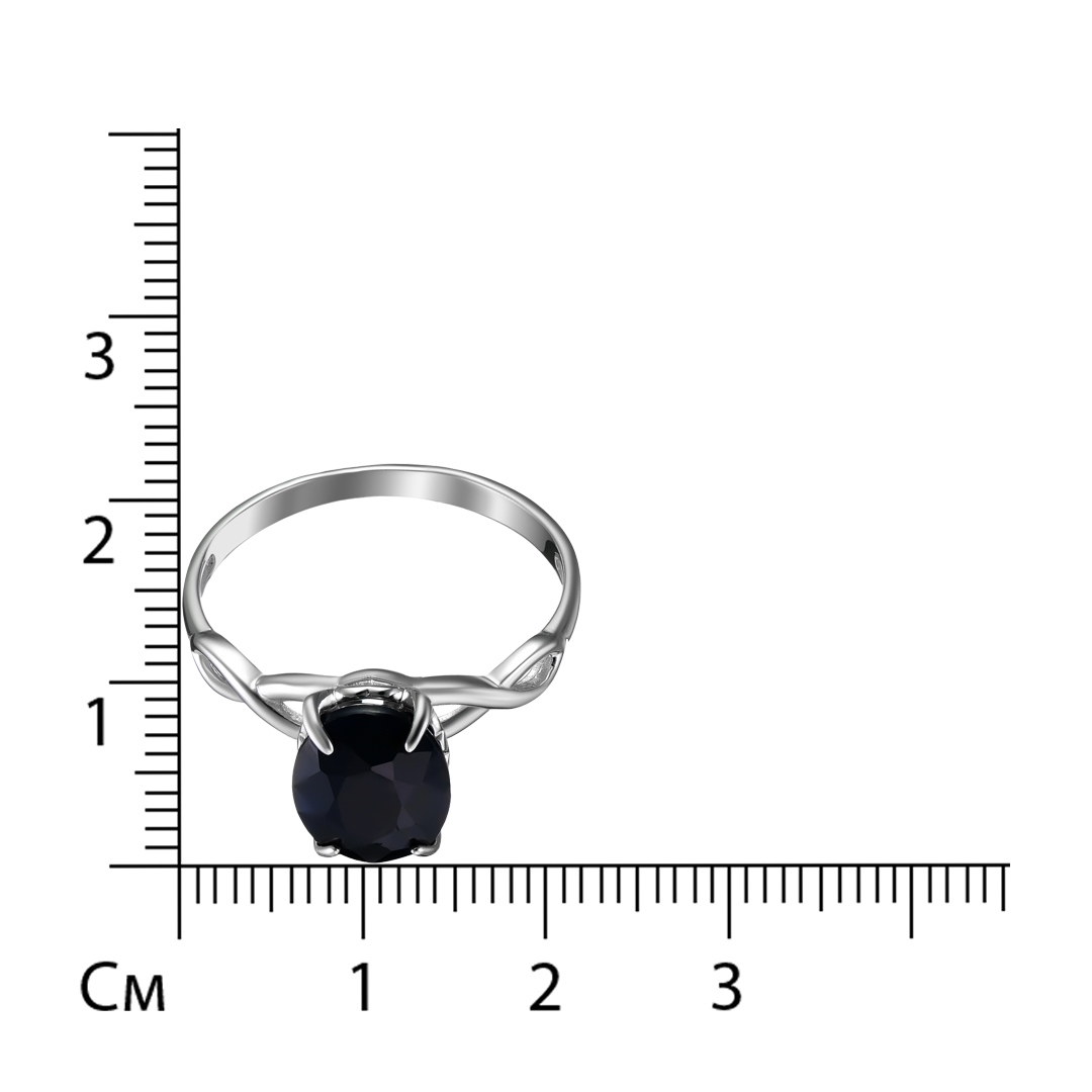 Серебряное кольцо 925 пробы; вставки 1 Сапфир 3,74 U/2