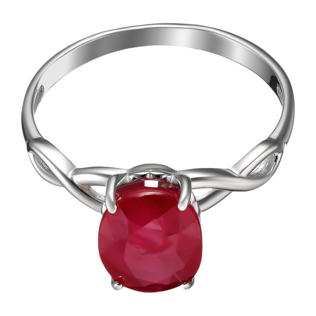 Серебряное кольцо 925 пробы; вставки 1 Рубин 3,12 F/2