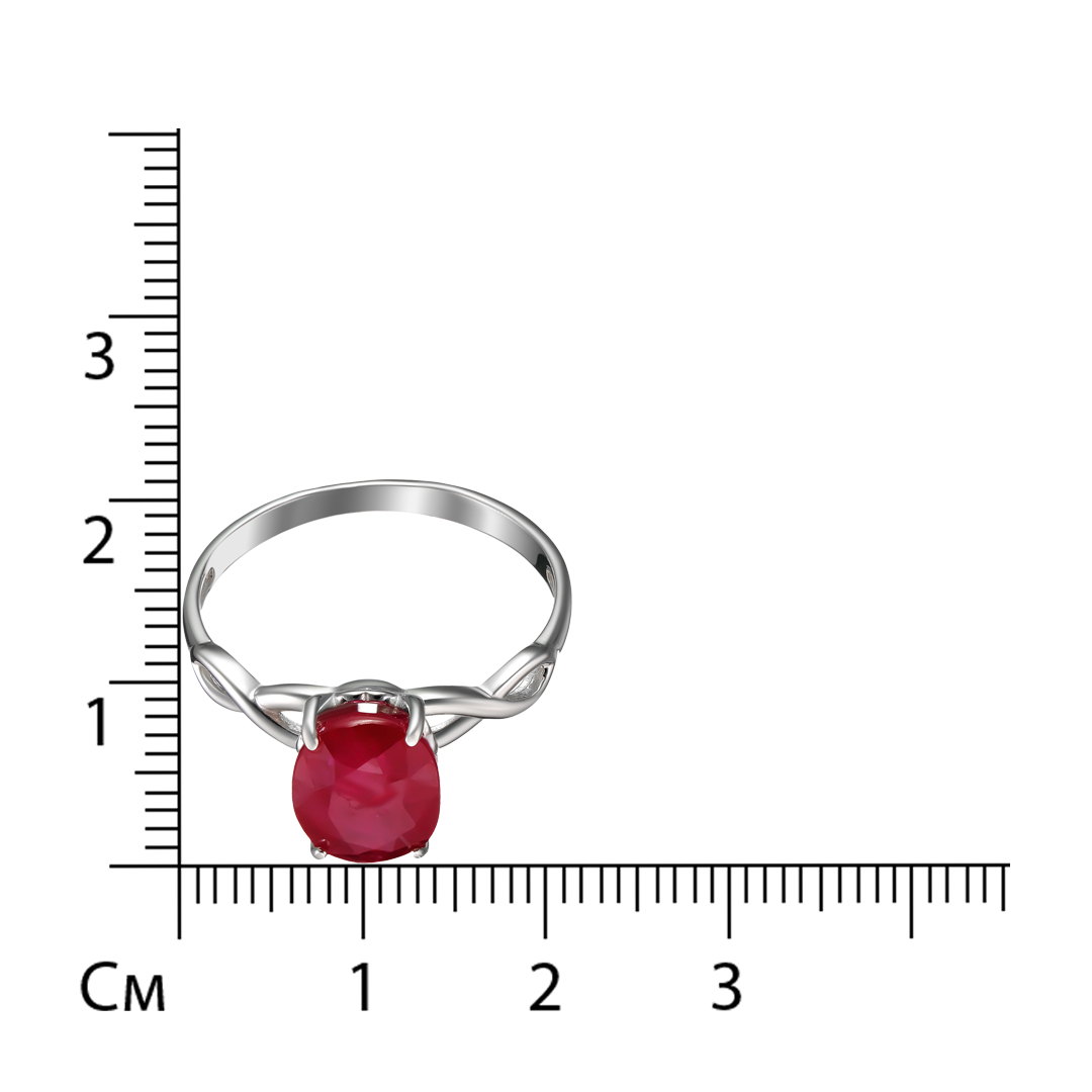 Серебряное кольцо 925 пробы; вставки 1 Рубин 3,12 F/2